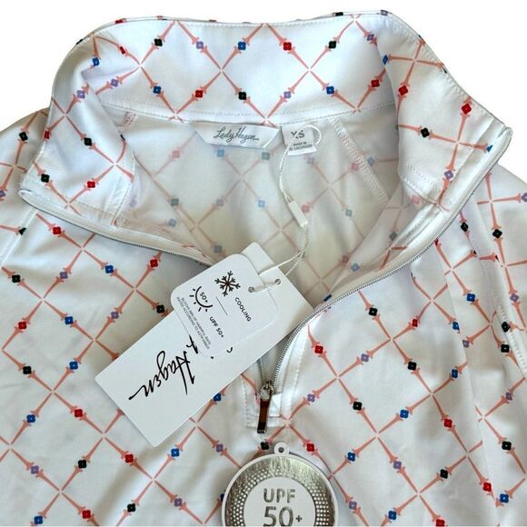 Lady Hagen Women's Geometric Print UV Long Sleeve Golf 1/4 Zip Size XS NWT - Picture 8 of 12